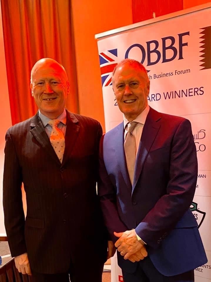 Sir Geoff Hurst with Ray McRobbie