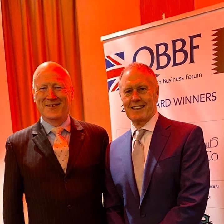 Sir Geoff Hurst with Ray McRobbie
